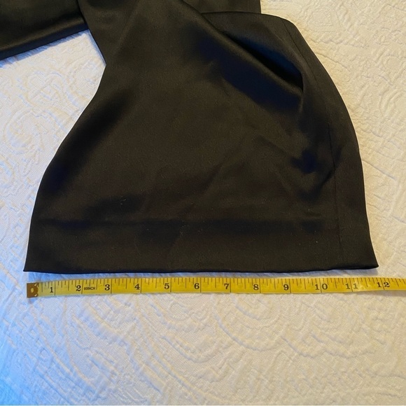 Anne Klein 100% Silk Wide Leg Drawstring Black Pants NWT - 18W - Picture 12 of 13